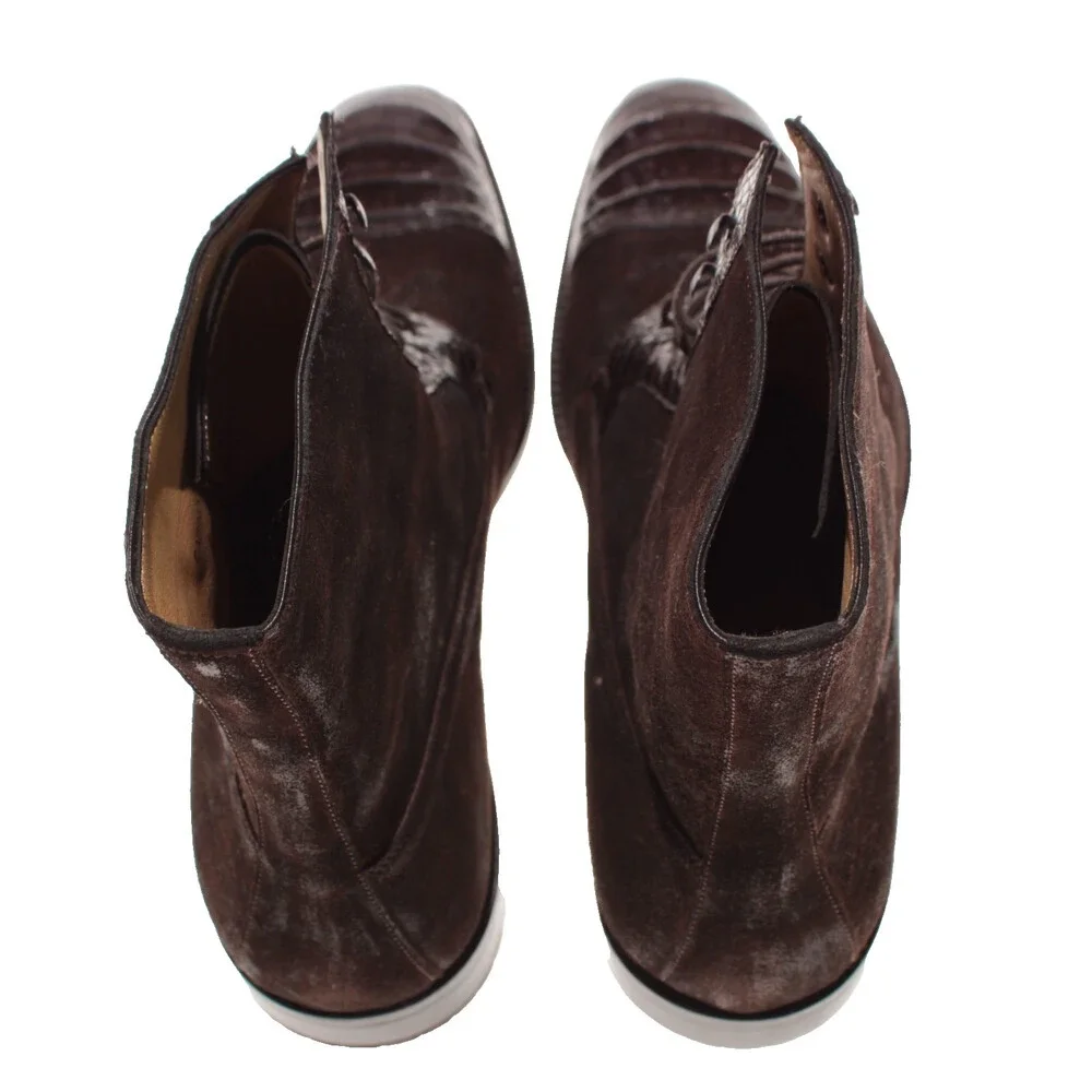 Mezlan NWB Sabino Lace Up Boots Size 9 US in Brown Leather